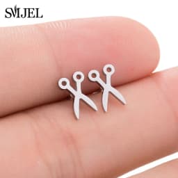 Multiple Black Stainless Steel Stud Earrings for Women Men Simple Volleyball Music Leaf Star Geometric Earings Jewelry Punk Gift