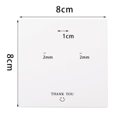 50pcs 8*8cm Square Display Cards Earrings Necklaces Hang Tag Ear Studs Paper Card For DIY Jewelry Classic Clip Accessories