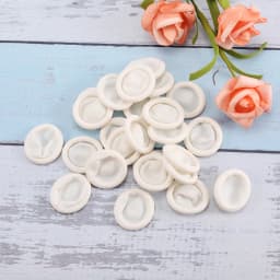 50/100 Pcs White Disposable Fingertips Protector Gloves Rubber Non-slip Finger Cover Cots For DIY Resin Mold Tool Supplies