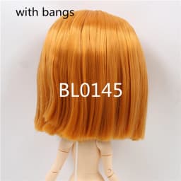 DBS blyth doll icy RBL scalp wigs orange hair straight hair short hair DIY anime wig for custom doll