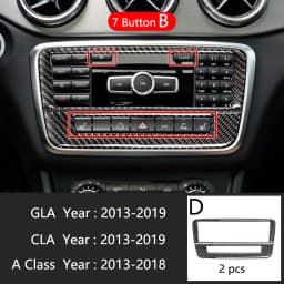 Carbon Fiber For Mercedes A GLA CLA Class W176 X156 C117 Car Interior Gearshift AC CD Panel Door Armrest Cover Trim Accessories