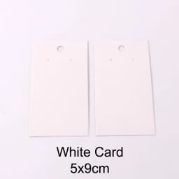 50pcs Earrings Necklaces Display Card Cardboard Earring Packaging Hang Tag Card Ear Studs White Paper Card Jewelry DIY Wholesale