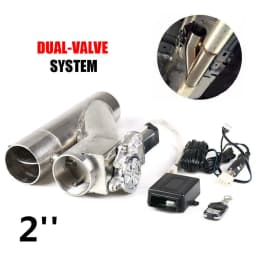 2'' 2.25'' 2.5" 3" Electric Exhaust Cutout Kit Y pipe Exhaust Control Valve With Dual Valve System Switch Remote Control Kit