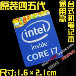 Original Core i7 3 4 5 6 7 8 9 10th Generation Laptop Desktop CPU Label Sticker
