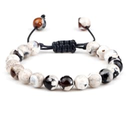 Men Energy Beads Bracelet Adjustable Natural Stone Agates Onyx Charm Bracelets Chakra Healing Women Yoga String Bangles Jewelry