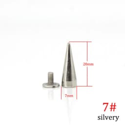 10pcs Metal Punk Spikes Cone Bullet Studs Rivets for Leather Craft Bag Garment Clothing Shoes DIY Parts Accessories