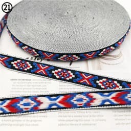 5 Yards 0.78 Inch 20MM Hundreds Styles Geometric Woven Jacquard Embroidered Ribbons DIY Apparel Wrapping Trim Sewing Accessories