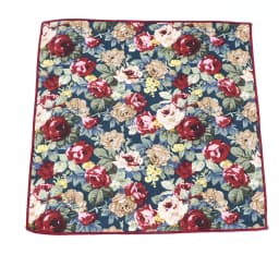 New Floral Pocket Square Gift Set Handkerchief 100% Cotton Hankie Printing Women&Men Casual Party Gift Tuxedo Bow Tie Accessory
