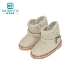 5.6cm Toys Doll Shoes for EXO 1/6 BJD YOSD Doll Accessories Fashion Snow Boots Khaki Black Pink