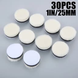 30Pcs 1 Inch Wool Polishing Pads For Car Polisher Or Glass Buffing Cleaning Tool Polishing Buffing Pad Woollen Polishing