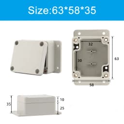 Wall Mounted Outdoor Gray Plastic Enclosures Custom IP65 ABS Waterproof Electrical Junction Box Eith Ear Electrical Project Box