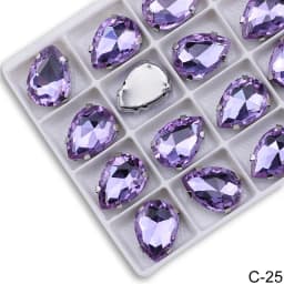 Sew on Teardrop Rhinestones Pear Shape Water Drop Sewing Stone Glass Crstal with Claw for Needlework Accessories