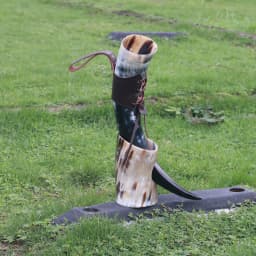 Handicrafts Viking Drinking Horn Cups Ale Beer Wine Goblet Chalice Tankard Ox Horn Beaker Vessels Viking Drinking Mug