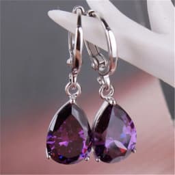 Milangir Fashion Infinity Teardrop Dangle Earring Crystal Water Drop Earrings For Women CZ Zircon Wedding Jewelry