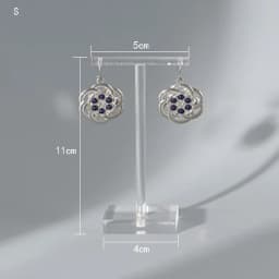 Fashion Style Clear Acrylic T-Shape Earrings Display Holder for Studs And Drop Earrings Jewelry Showcase Stand