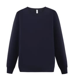 Men's Round Neck 100% Cotton Plus Velvet Long-Sleeved Sweater Custom Printed Embroidery Logo Casual Solid Color Warm Sweater 3xl