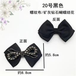 Women's single shoe Rhinestone bow cloth flower shoe surface decoration suede ladle shoes paste shoe repair accessories