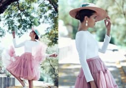 2020 Pretty Puffy Teal Mid-Calf Tulle Skirts Women Elastic Fashion Bridal Bridesmaid Tulle Skirt Ruffles Tutu Saias