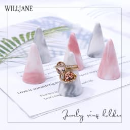 Solid Jewelry Ring Display Stand Solid Finger Shape Ring Photography Presentation Holder Exhibition Storage Rack Wood Acrylic