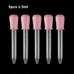 2/5pcs 5ml Clear Silicone Dropper Graduated Pipette Liquid Food Dropper for Epoxy Resin Candy Molds Jewelry Making Tools