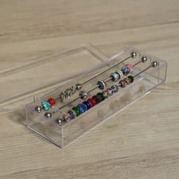 Trollbeads Storage Display Box Jewelry Beads Bars Travel Carrying Case Rondelles Bracelet Charms Organizer Holder with Cover