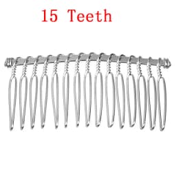 6pcs 10/15/20/30 Teeth DIY Metal Hair Comb Claw Hairpins Black/Rhodium For Wedding Jewelry Making Findings Components Comb