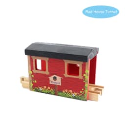 New Wooden Railway Train Track Set Accessoriess Train Station Tunnel Crane Fit All Brands Wood Tracks Educational Toys For Kids