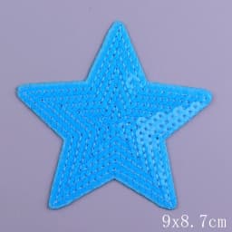 Pulaqi 14 styles Sequined star Patches Sticker On Clothes Iron on Heart Appliqued Sewing Garment Jeans Decor Embellishment DIY