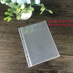 SKYSONIC A5 A6 Zipper Binder Cover-Loose Leaf Organizer Diary-Bullet Transparent PVC Case Photo Organizer Stationery Supplies