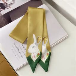 New Style Decoration Women's Printed Animal style Scarf Business Small Neckerchief Silk Scarves skinny scarf