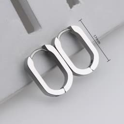 Fashion Personality Geometric Triangle Square Star Heart U Shape Hoop Earrings Men Women Stainless Steel Punk Piercing Jewelry