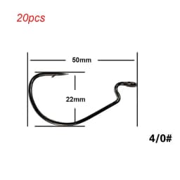 20pcs/lot Wide gap Texas fishing hooks offset fishhook5/0#-6# soft biat lure fishing anzuelos de pesca mar fishing hook set