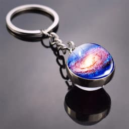 Helix Nebula Planet Keychain The Andromeda Galaxy Art Picture Glass Ball Pendent Keychain Star Keyring Astronomy Gift