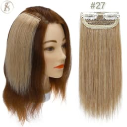 TESS Clip In Human Hair Extensions 100% Natural Extension Hair Clip 8cm Hairpiece Replenish Hair Volume Clip In Natural Hair
