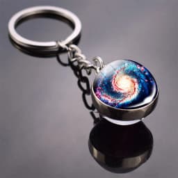 Helix Nebula Planet Keychain The Andromeda Galaxy Art Picture Glass Ball Pendent Keychain Star Keyring Astronomy Gift
