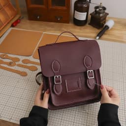 Retro Handmade Backpack Messenger Bag Hand Stitching Sew DIY Material Customized Cambridge Woven Bag Large Capacity