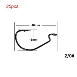 20pcs/lot Wide gap Texas fishing hooks offset fishhook5/0#-6# soft biat lure fishing anzuelos de pesca mar fishing hook set