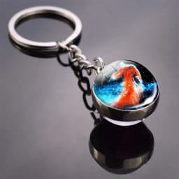 Helix Nebula Planet Keychain The Andromeda Galaxy Art Picture Glass Ball Pendent Keychain Star Keyring Astronomy Gift