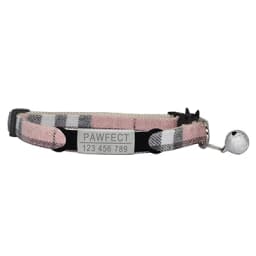 Plaid Cat Collar Personalized ID Small Dog Collars Safety Buckle Free Engraving Adjustable with Bell for Puppy Kittens Necklace