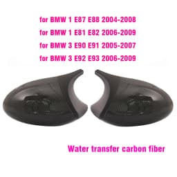 Car Styling Black Carbon Fiber for BMW E81 E82 E87 E88 Pre-LCI E90 E91 E92 E93 LCI M3 Style Rearview Mirror Cover Caps