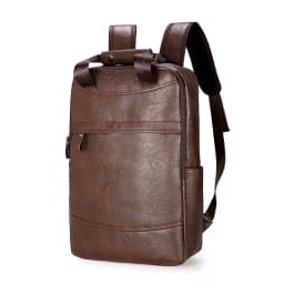 16.5inch Rucksack Men Backpack PU Leather Bagpack Large Laptop Backpacks Male Mochilas Casual Schoolbag For Teenagers Boys