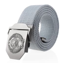 SupSindy New Canvas Belt 3D Soviet National Emblem Metal Buckle Jeans Belts for Men CCCP Army Military Tactical Belts Male Strap
