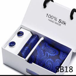 Brand 100% Silk Ties Gift box Office Men Classic Party Wedding striped 7.5cm Silk Wedding Floral Tie Necktie Handkerchief Set