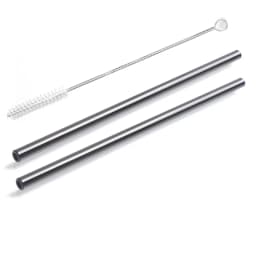 2Pcs Colorful Drinking Straws High Borosilicate Glass Straw Reusable Straws for Smoothies Juice Milkshake Coffee Cocktail Straw