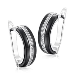 Fashion Ceramic Wedding Earring U Shape Clip Up Cubic Zirconia For Women Ear Jewlery Black White Pink Health Ceramic Zirconia