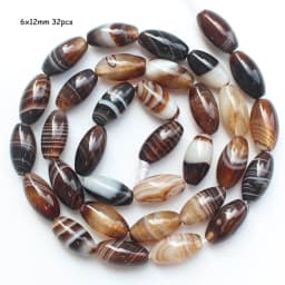 6-50mm Natural Coffe Botswana Agate Coffe Color Stripe agates Oval beads 15"/38cm , For DIY Jewelry making !