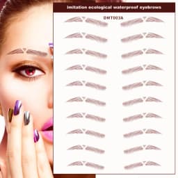 6D Eyebrow Tattoo Sticker Waterproof Eyebrow Templates Tools Cosmetics Professional Makeup Eye Brow Shaper Eyebrows Sticker