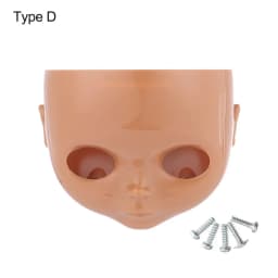 1PC 1/6 Blyth DIY Doll Factory Dolls Faceplate With Backplate 30cm Plastic Blyth No Makeup Face and Screw Toys Accessories