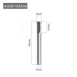 AX Type Head Tungsten Carbide Alloy Rotary File Drill Milling Burr Die Grinder Abrasive Tools Carving Bit Point