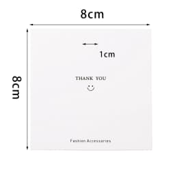 50pcs 8*8cm Square Display Cards Earrings Necklaces Hang Tag Ear Studs Paper Card For DIY Jewelry Classic Clip Accessories